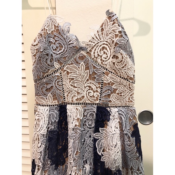 SOLD Self Portrait Camellias Lace Midi Dress - Picture 3 of 5